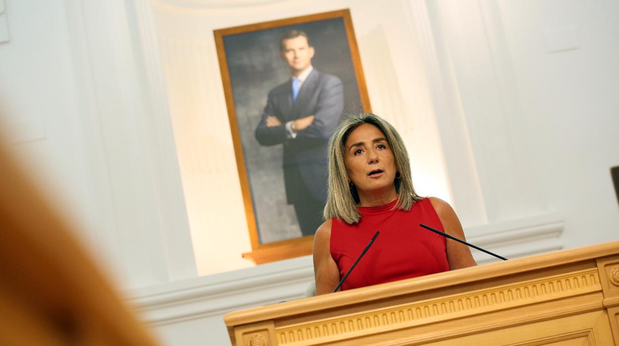 Milagros Tolón, durante el debate