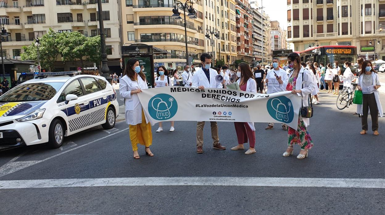 Protesta de médicos, este sábado en Valencia