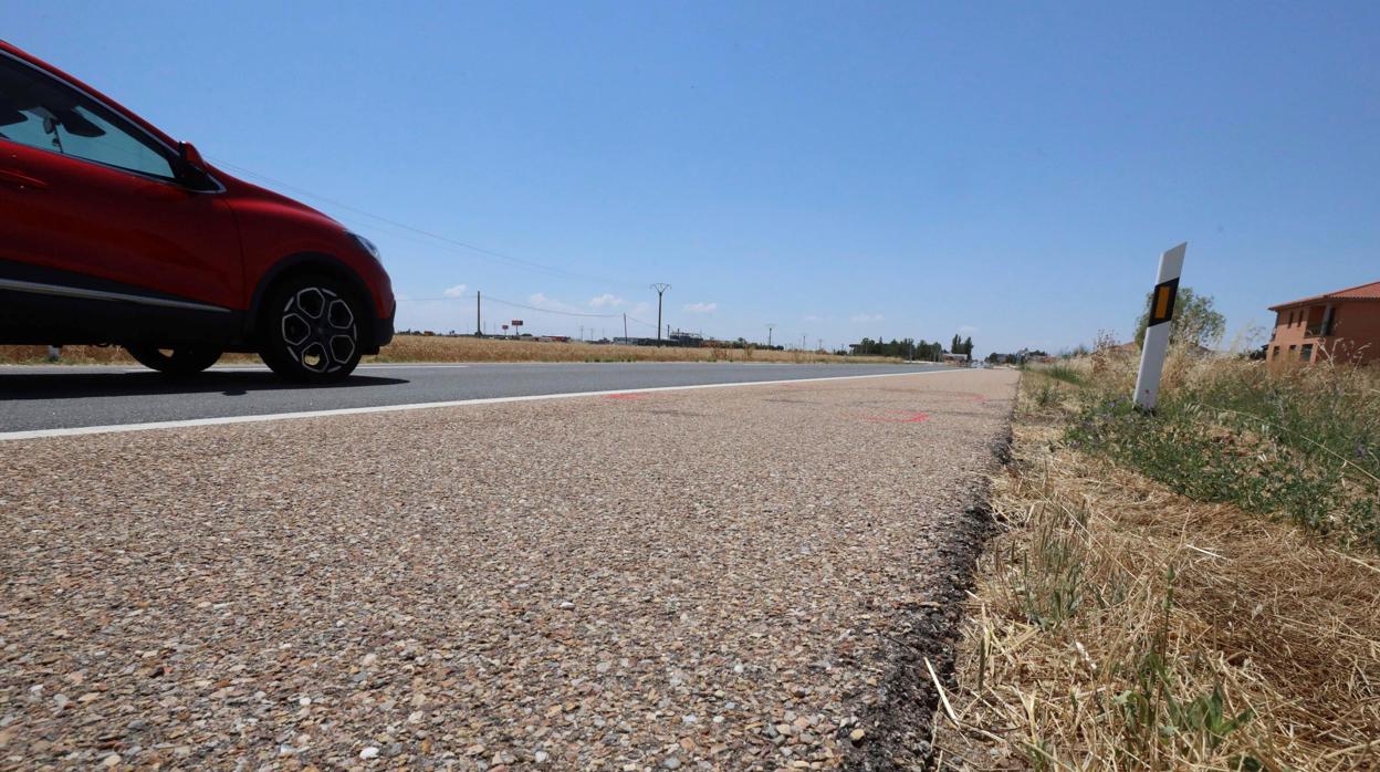 Lugar en el que se produjo el triple atropello mortal en Pedrosillo el Ralo (Salamanca)