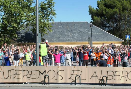 Protesta vecinal llevada a cabo el domingo anterior en Batán