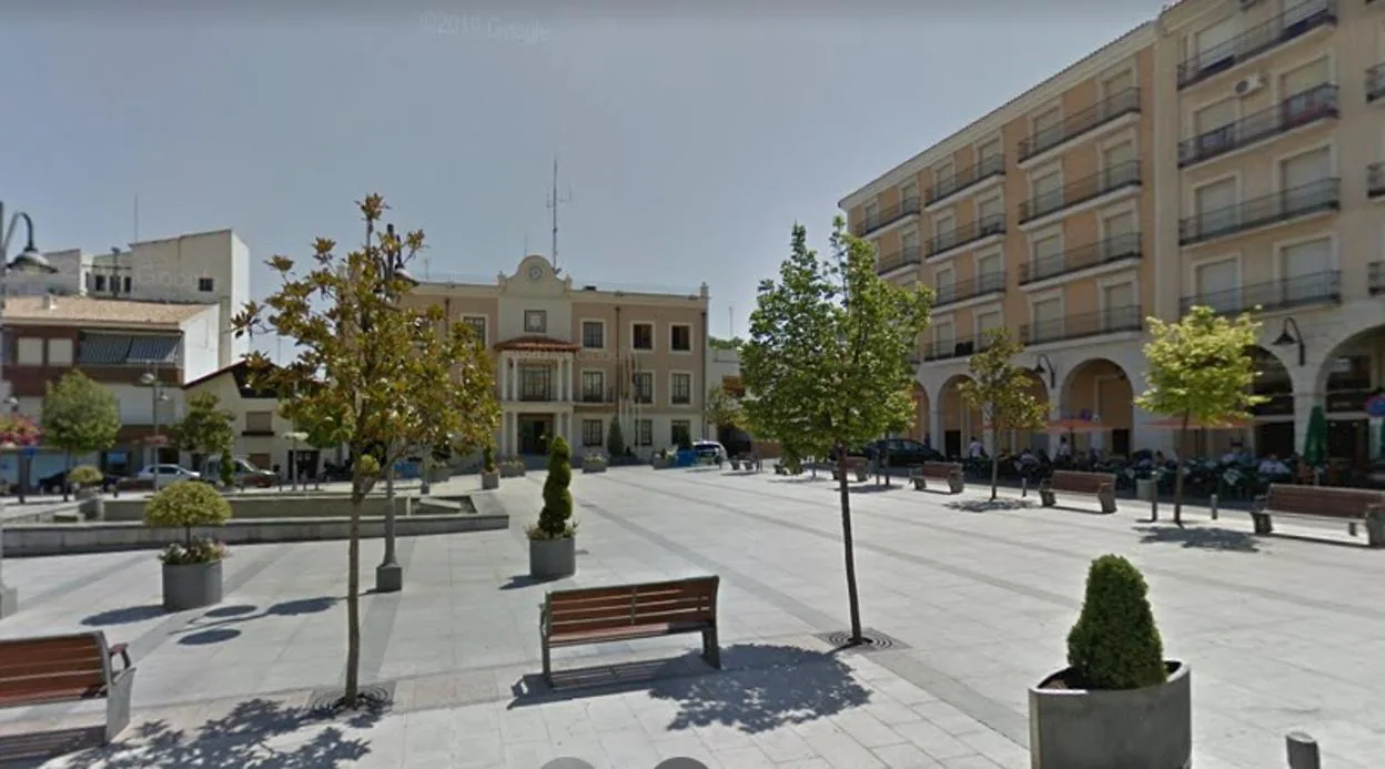 Plaza de la Constitución en la localidad de Socuéllamos (Ciudad Real)
