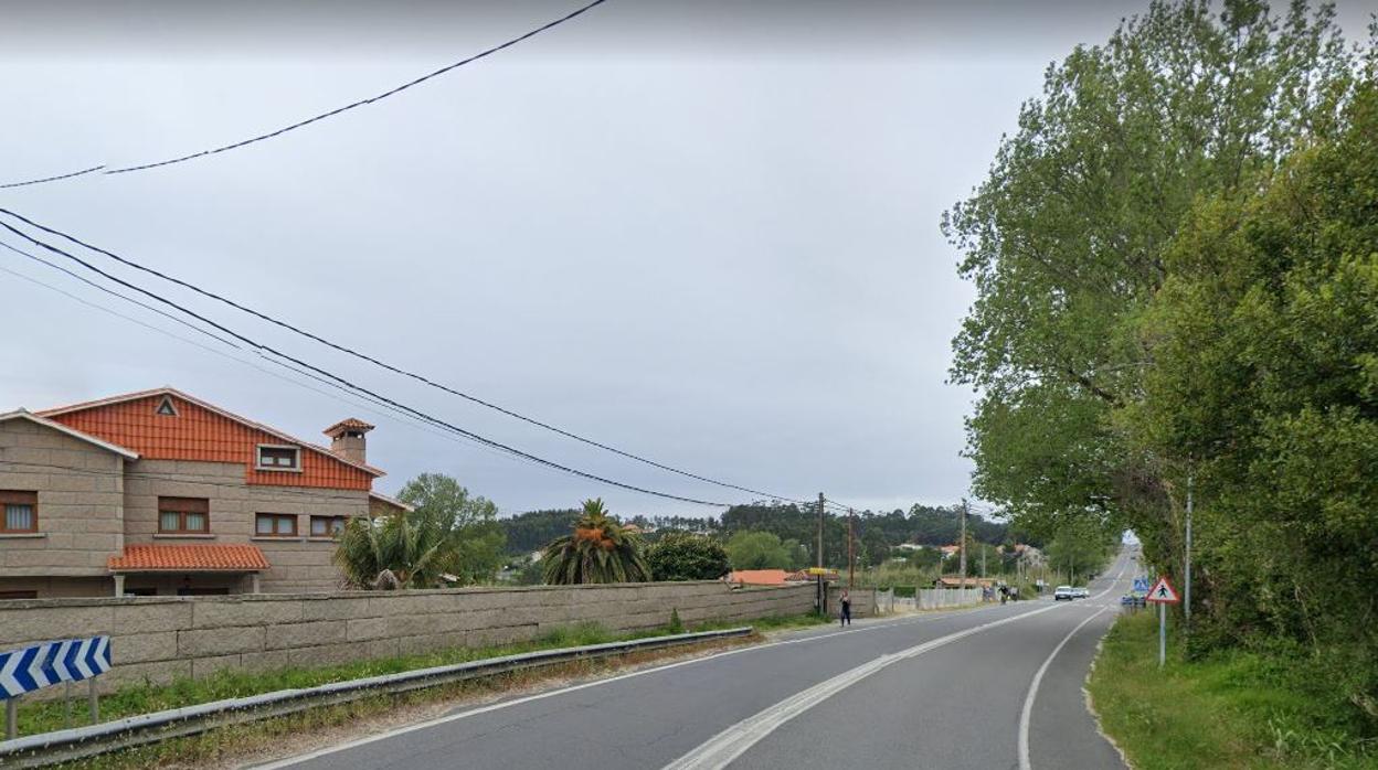 Carretera PO-308 a su paso por Portonovo, Sanxenxo