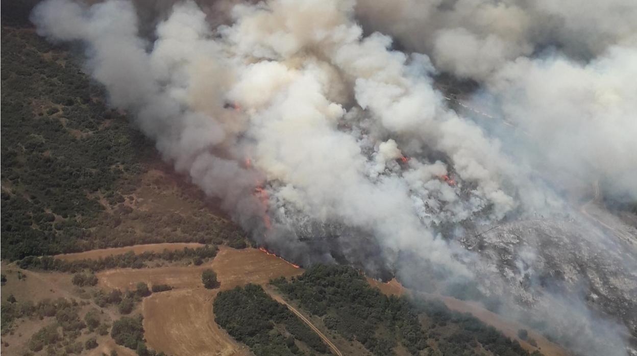 Incendio en Colina (Burgos)