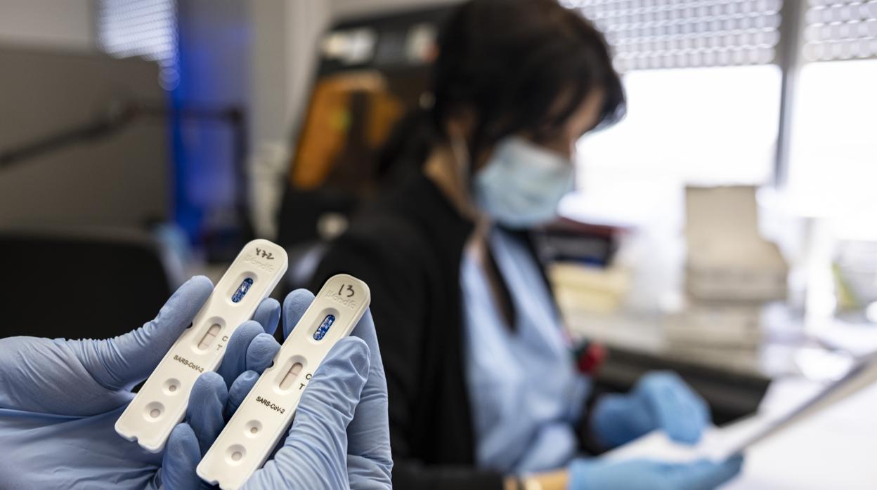 Imagen de unas pruebas de coronavirus tomada en un hospital de Valencia