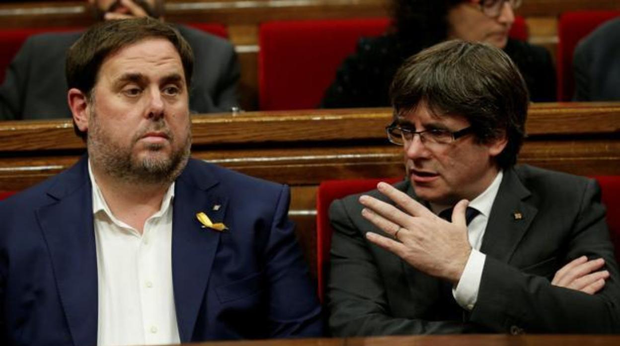 Oriol Junqueras y Carles Puigdemont