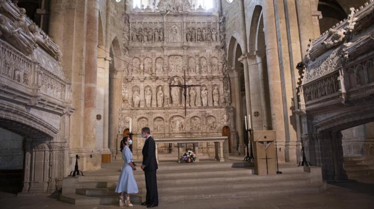 Visita de los Reyes al monasterio de Poblet, en Tarragona