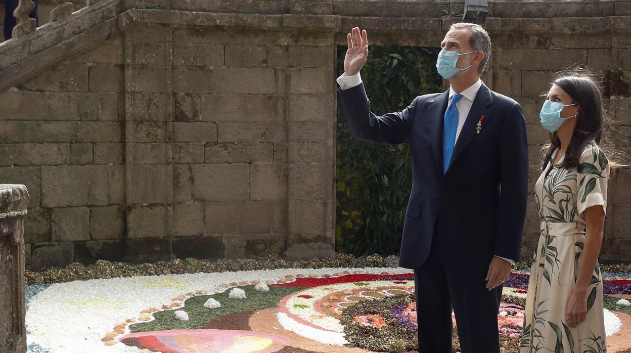 Los Reyes de España, durante su reciente visita a Santiago de Compostela