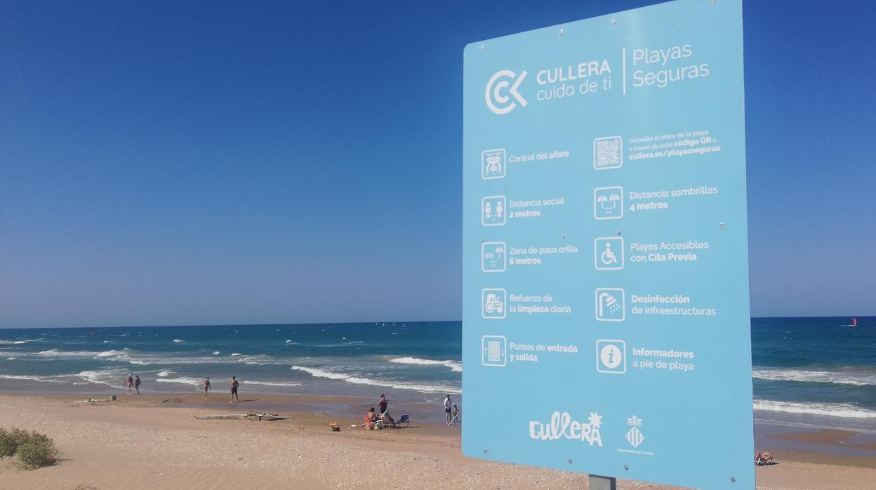 Imagen tomada en una de las playas de la localidad valenciana de Cullera