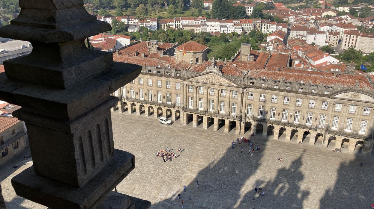 Plaza del Obradoiro vista desde la torre