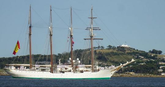 Elcano, en su escala en Montevideo en enero de este año