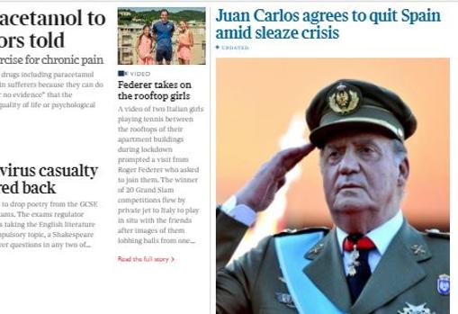 La prensa mundial califica de exilio la marcha de España del Rey Don Juan Carlos