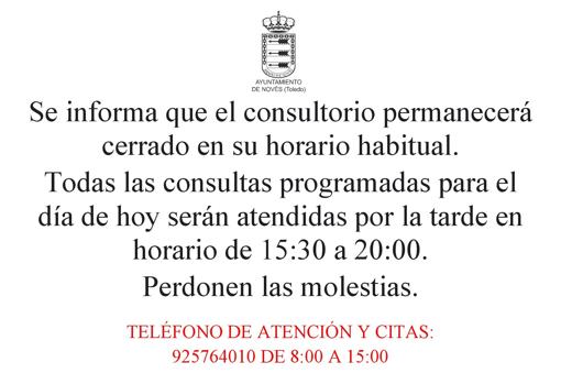 Cartel colgado este jueves en el perfil de facebook del Ayuntamiento de Novés (Toledo)