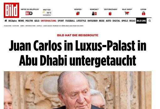 La prensa internacional se hace eco de la exclusiva de ABC sobre el primer destino del Rey Juan Carlos