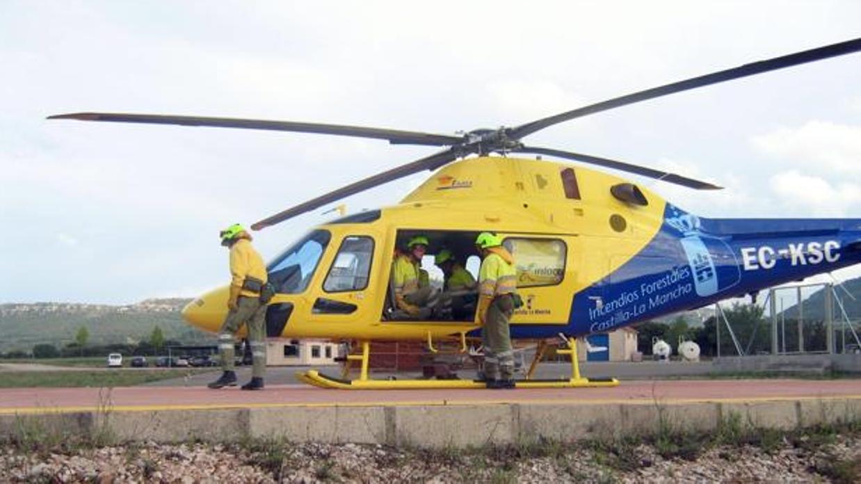 Helicóptero del módelo que ha sido robado de la base contra incendios de Cuenca