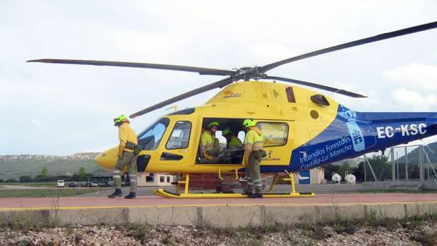 Roban un helicóptero de la base contra incendios forestales de Cuenca, aparecido en Córdoba