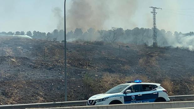 Los bomberos sofocan un incendio a unos 200 metros de «Luz del Tajo»