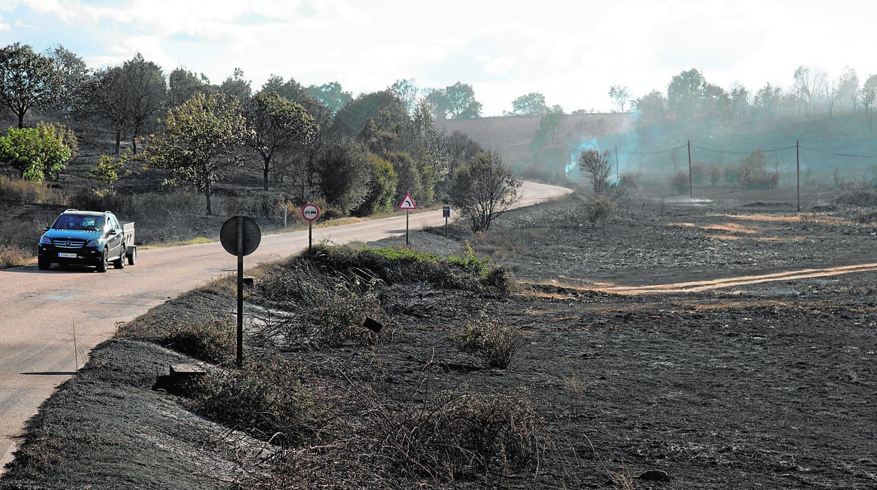 El fuego en Lober de Aliste se inició el pasado sábado y ya ha bajado a nivel 0 de peligrosidad