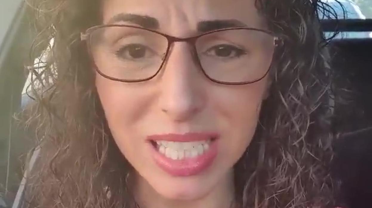 La enfermera María Ramírez, en el vídeo que se ha hecho viral en redes sociales