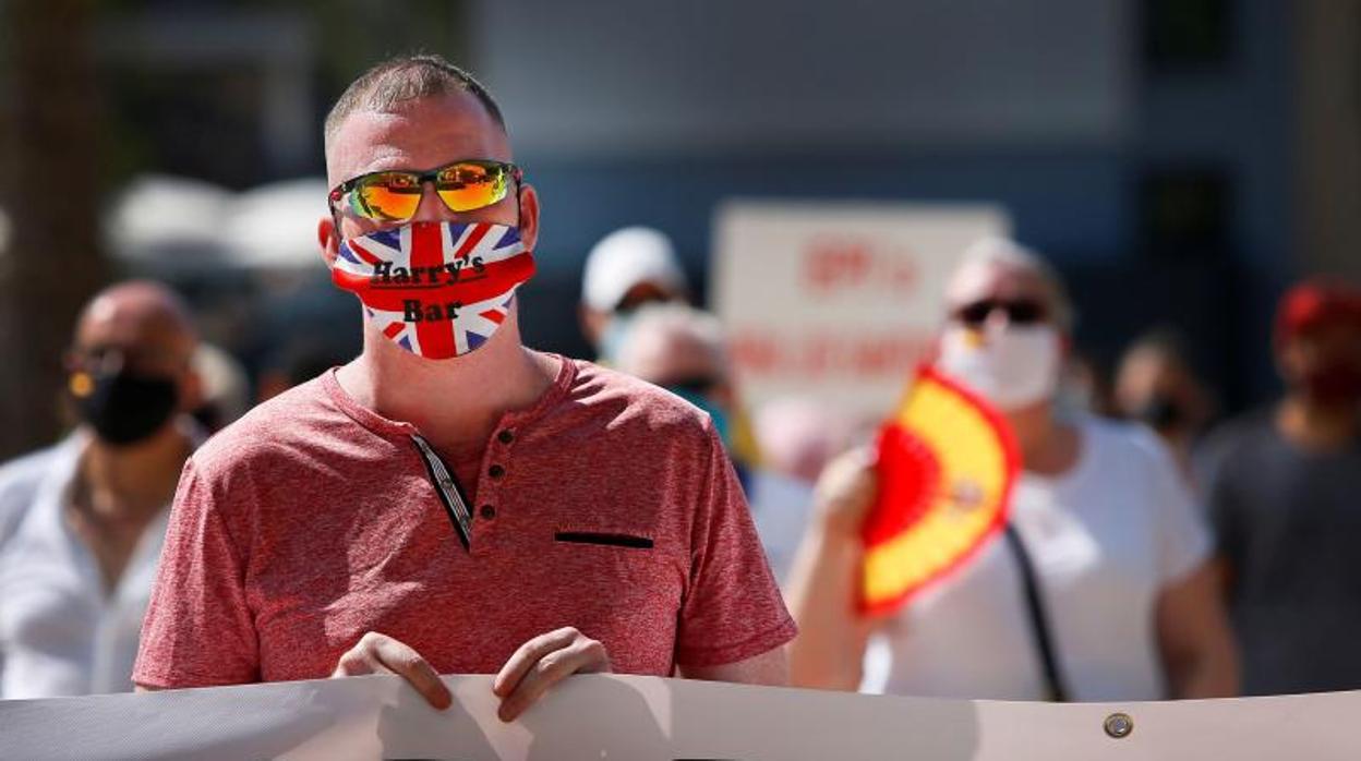 Manifestación del sector hostelero en Benidorm el pasado domingo contra las restricciones al ocio