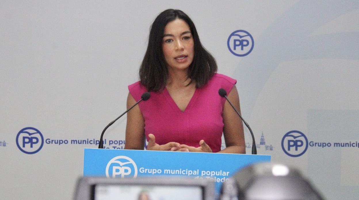 Claudia Alonso durante la rueda de prensa de este sábado