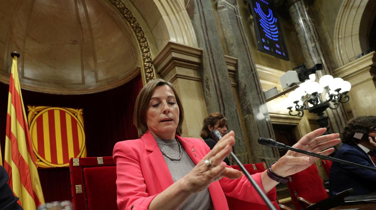 Forcadell, condenada por su papel en el «procés», presidió el pleno del 6 y 7 de septiembre