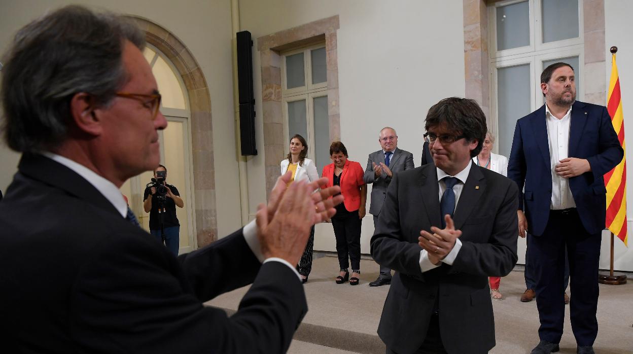 Mas, Puigdemont y Junqueras, el 6 de septiembre del 2017