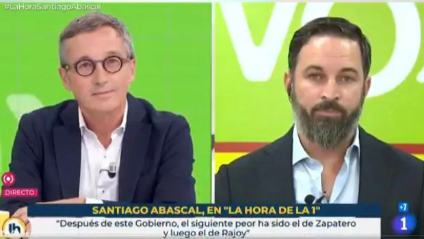 Abascal ataca en directo a un exsecretario de Estado de Rajoy: «Usted representa un problema para la derecha»