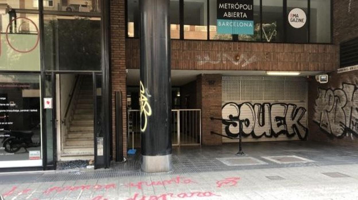 La antigua sede de Metropoli Abierta, vandalizada