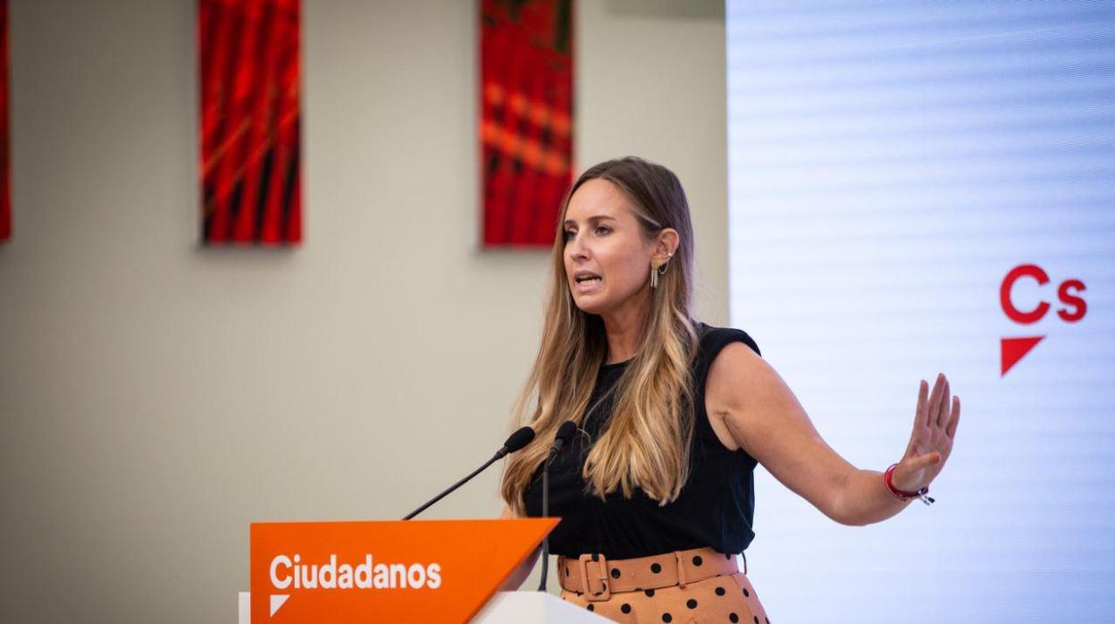 La portavoz de Cs, Melisa Rodríguez, tras la reunión del Comité Permanente