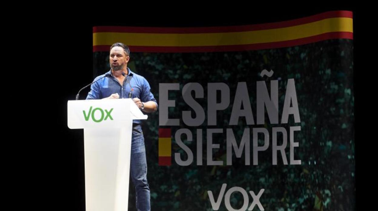 El presidente de Vox, Santiago Abascal