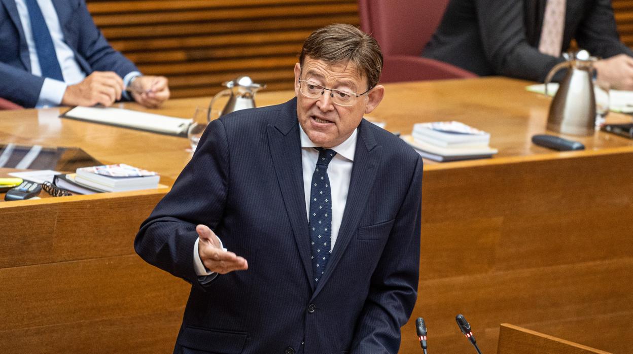 Imagen del presidente de la Generalitat, Ximo Puig, tomada esta semana en las Cortes Valencianas