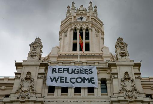 Fachada del Ayuntamiento de Madrid en septiembre de 2016