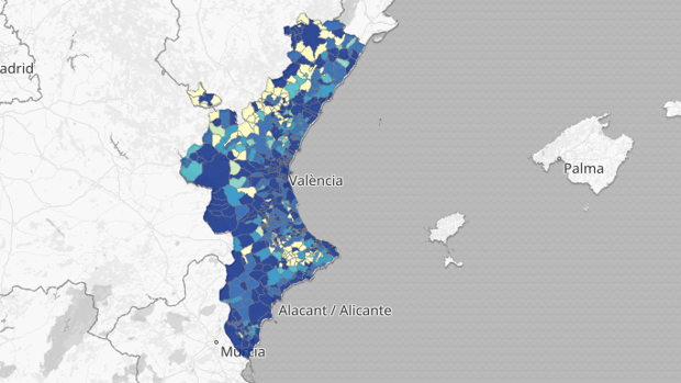 Mapa y listado de los rebrotes del coronavirus en la Comunidad Valenciana en las últimas 24 horas