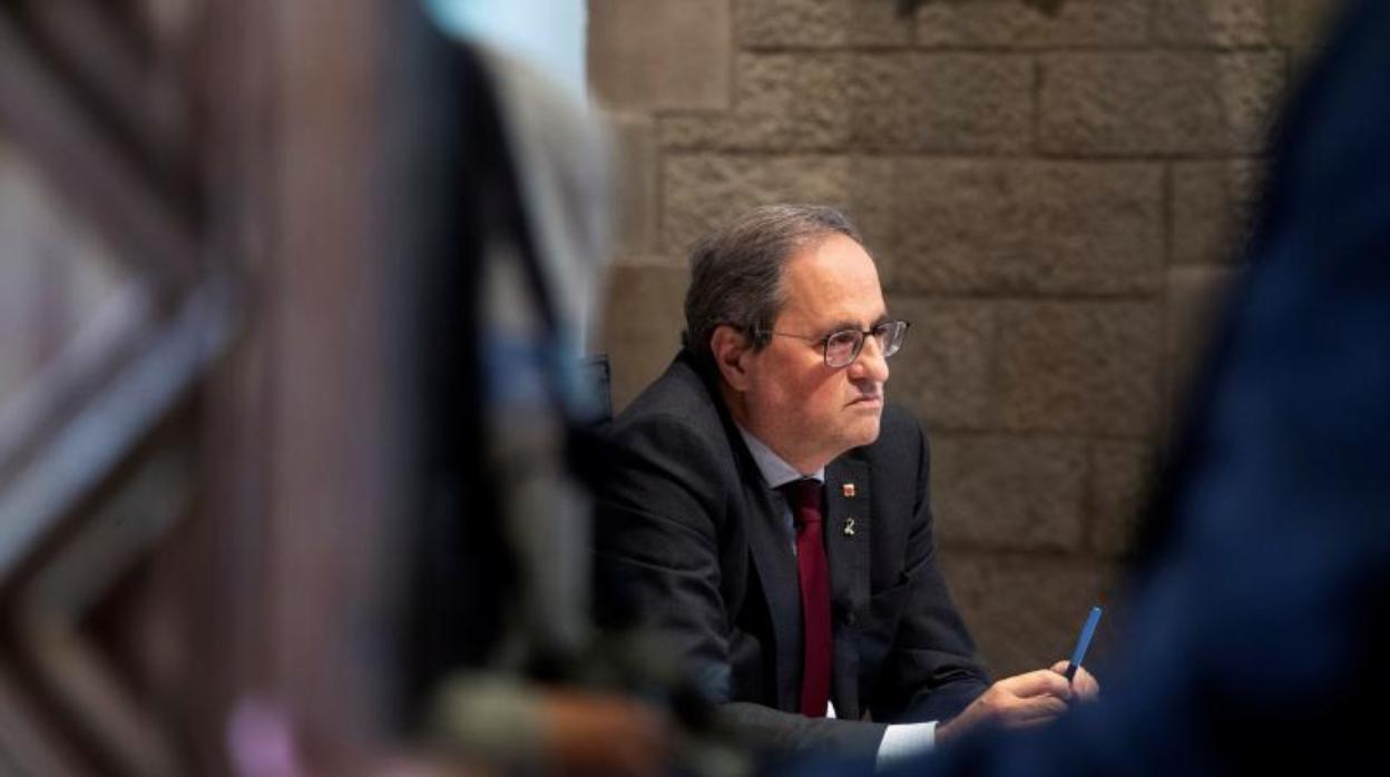 Quim Torra, en el Palau de la Generalitat