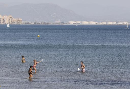 Imagen tomada este jueves en la playa del Cabanyal de Valencia