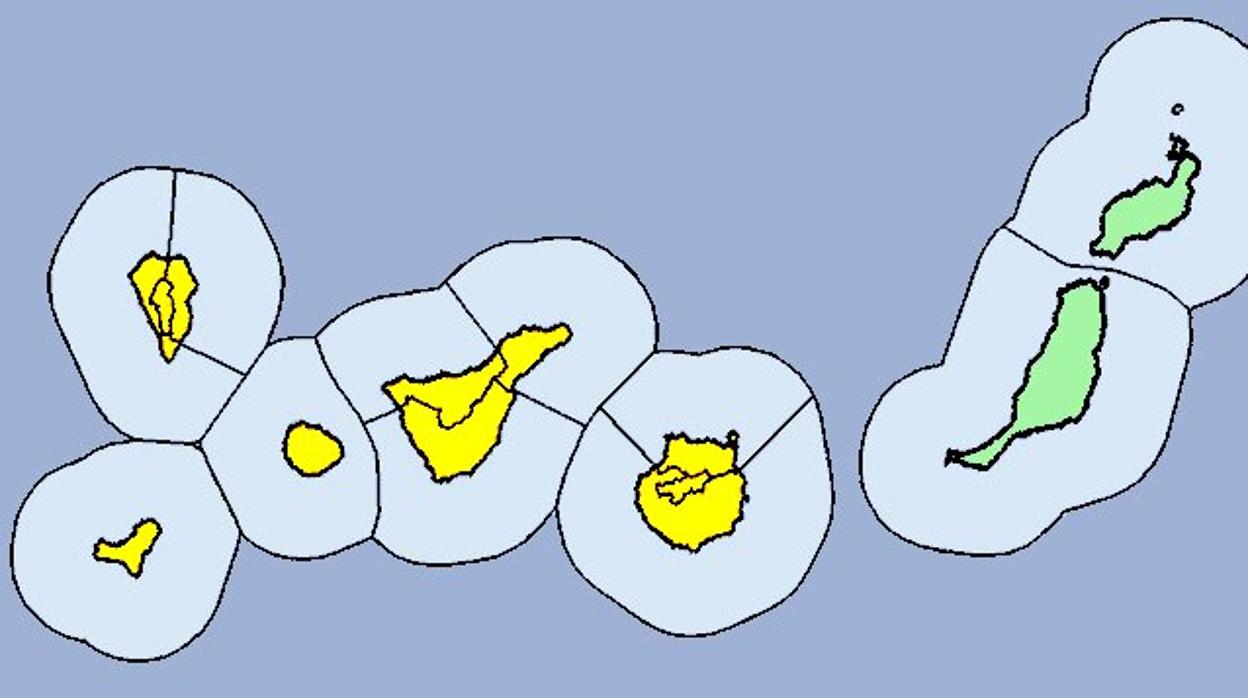 Las islas occidentales y Gran Canaria tienen el aviso amarillo