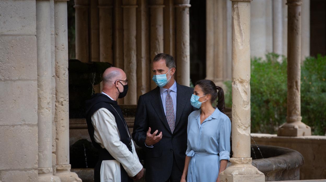 Los Reyes, el pasado julio en el Monasterio de Poblet, durante su última visita a Cataluña