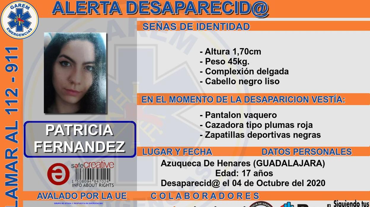 Buscan a una joven de 17 años desaparecida en Azuqueca de Henares