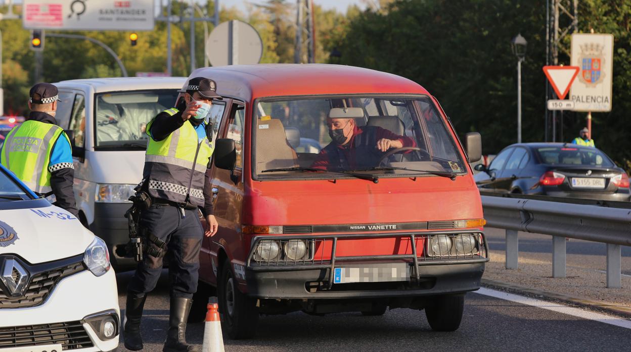 Control en la P-11, ante la salida de Palencia