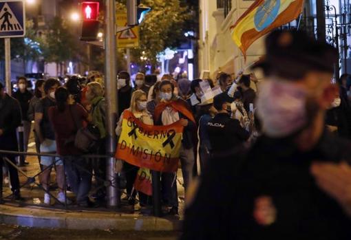 Imagen de la manifestación en la calle Ferraz