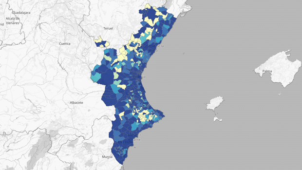 Coronavirus en Valencia: mapa y listado de los 112 municipios que siguen libres de Covid-19 sin casos ni muertos