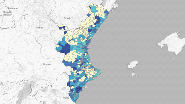 Mapa y listado de los rebrotes de coronavirus en Valencia, Alicante y Castellón tras el puente de octubre