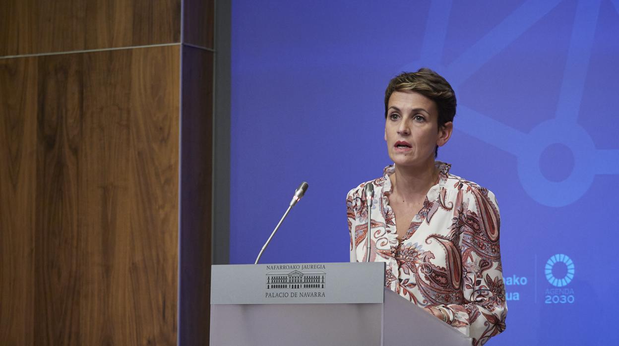 María Chivite, presidenta del Gobierno de Navarra.