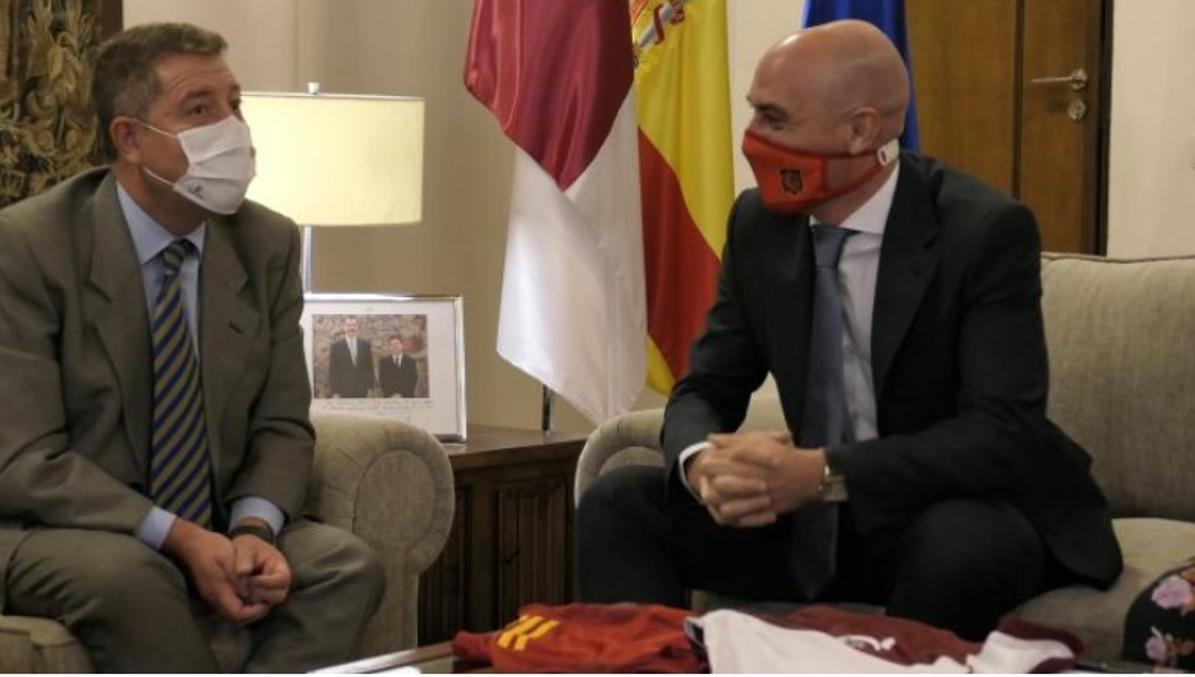 Emiliano García-Page y Luis Rubiales se reuineron esta semana en el Palacio de Fuensalida de Toledo