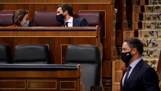 Nueva estrategia de Vox: Casado es el «ministro 19» de Sánchez para mantener el «status quo» con el PSOE