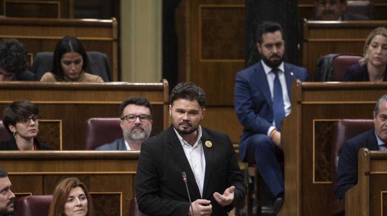 Gabriel Rufián en el Congreso de los Diputados, imagen de archivo