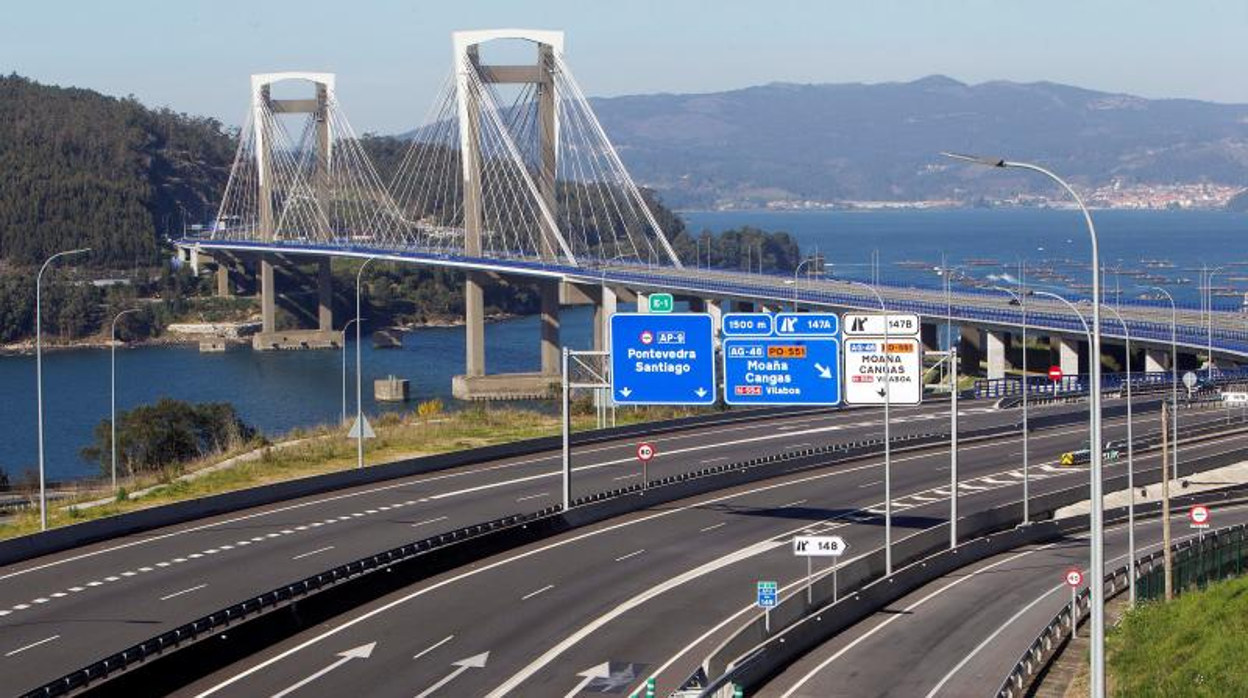 El puente de Rande, durante el confinamiento