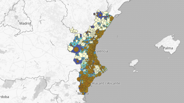 Mapa y listado de los últimos rebrotes de coronavirus en Valencia, Alicante y Castellón