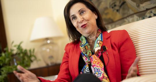 Margarita Robles, en su despacho del Ministerio de Defensa