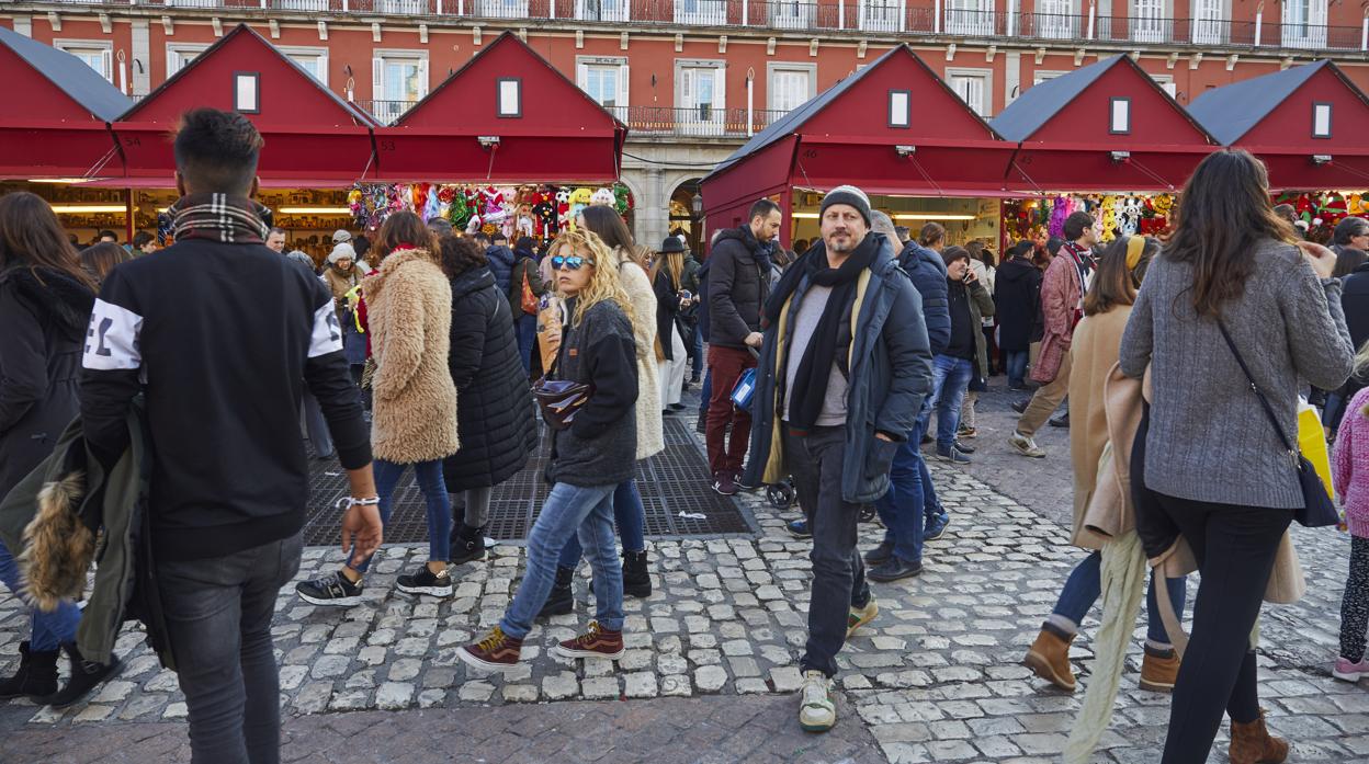 El mercado navideño de la Plaza Mayor, el año pasado